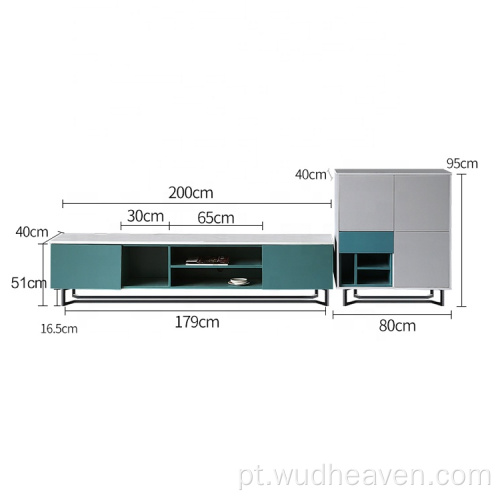 Móveis de sala de estar / Suporte de TV de vidro preto de 3 camadas